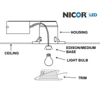 Nicor Lighting 6 Inch Housing For Remodel Applications, Airtight (17003Ar)