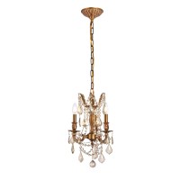 Elegant lighting 9203d13fggt Rosalie 3light singletier crystal chandelier finished in French gold with smoky Golden Teak crystals elegant lighting 9203d13fggt features base finish French gold with smoky Golden Teak crystal choose from royal cut or Swarovs