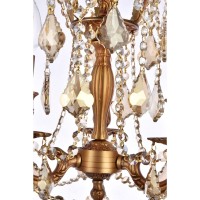 Elegant lighting 9203d13fggt Rosalie 3light singletier crystal chandelier finished in French gold with smoky Golden Teak crystals elegant lighting 9203d13fggt features base finish French gold with smoky Golden Teak crystal choose from royal cut or Swarovs