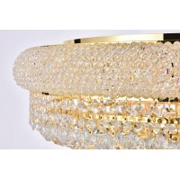 Elegant lighting 1800f24g primo 12light singletier flush mount crystal chandelier finished in gold with clear crystals elegant lighting 1800f24g features base finish gold with clear crystal choose from royal cut elegant cut Swarovski Spectra or Swarovski 