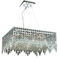 Elegant lighting 2033d24c maxim 12light crystal pendant finished in chrome with clear crystals elegant lighting 2033d24c features base finish chrome with clear crystal choose from royal cut elegant cut Swarovski Spectra or Swarovski elements crystal types