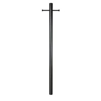 400-Blk 7' Smooth Aluminum Direct Burial Post With Ladder Rest