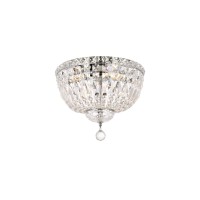 2528 Tranquil Collection Flush Mount D14In H9In Lt:4 Chrome Finish (Royal Cut Crystals)