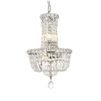 2528 Tranquil Collection Hanging Fixture D12In H16In Lt:6 Chrome Finish (Royal Cut Crystals)