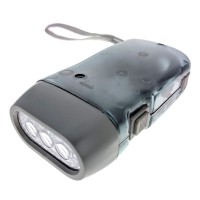 Asr Outdoor Emergency Motion 3 Led Dynamo Squeeze Action Rechargeable Flashlight - No Batteries