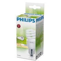 Philips Tornado Compact Fluorescent Spiral Light Bulb (Edison Screw E27 15 W) - Warm White