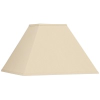 Beige Linen Medium Square Lamp Shade 6