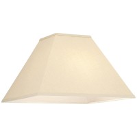 Beige Linen Medium Square Lamp Shade 6