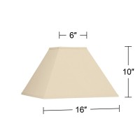 Beige Linen Medium Square Lamp Shade 6