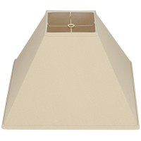 Beige Linen Medium Square Lamp Shade 6