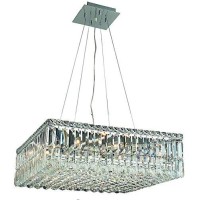 Elegant lighting 2032d24c maxim 12light crystal pendant finished in chrome with clear crystals elegant lighting 2032d24c features base finish chrome with clear crystal choose from royal cut elegant cut Swarovski Spectra or Swarovski elements crystal types