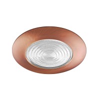 Nicor Lighting 6 Inch Bronze Recessed Shower Trim With Glass Fresnel Lens 17502Bz