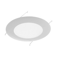 Nicor Lighting 6 Inch White Recessed Shower Trim With Albalite Lens (17505)