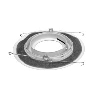 Nicor Lighting 6 Inch White Recessed Gimbal Ring Trim, Fits 6 Inch Housings (17558Wh)