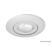 Nicor Lighting 6 Inch White Recessed Gimbal Ring Trim, Fits 6 Inch Housings (17558Wh)