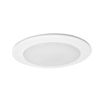 Nicor Lighting 19509Wh Recessed Shower Trim With Albalite Glass Lens, 4 Inches, White