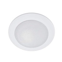 Nicor Lighting 19509Wh Recessed Shower Trim With Albalite Glass Lens, 4 Inches, White