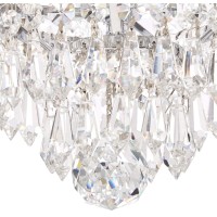 Elegant Lighting 1900F18C Century 6Light SingleTier Flush Mount Crystal Chandelier Finished in Chrome with Clear Crystals Elegant Lighting 1900F18C Features Base Finish Chrome with Clear Crystal Choose from Royal Cut Elegant Cut Swarovski Spectra or Swaro