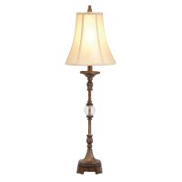 Deco 79 Polystone Solid Buffet Lamp, 11 X 11 X 34, Bronze