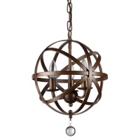 Warehouse Of Tiffany Riza 3-Light Antique Bronze 12-Inch Crystal Chandelier, 12