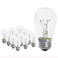 25 Pack 11 Watt S14 Medium Base 130 Volt 2500 Hour Clear Sign Or Indicator Lightbulb