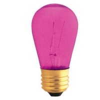 Bulbrite 701611 - 11W - S14 Bulb Type - E26 Base - 120V - Transparent Pink Finish - 5,000Hrs - 1 Pack