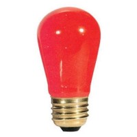 25 Pack 11 Watt S14 Medium Base 130 Volt 2500 Hour Ceramic Red Sign Or Indicator Lightbulb