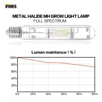 Ipower Glbulbm400 400W Grow Light Bulb Metal Halide Mh Conversion Lamp For Plants With High Par Enhanced Blue And Violet Spectrums Cct 6000K