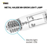 Ipower Glbulbm400 400W Grow Light Bulb Metal Halide Mh Conversion Lamp For Plants With High Par Enhanced Blue And Violet Spectrums Cct 6000K