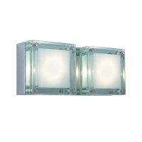 Jesco Lighting Ws306H2Gl Quattro Line Voltage Series 306 2Light Wall Sconce Glass