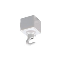 Nora Track Light Nt-308W - White - Utility Hook - Single Or Dual Circuit - Compatible With Halo Track (2 White Adapters)