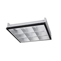 Lithonia Lighting Pt2U Mv Silver 9-Cell Volt Parabolic Troffer, 2-Feet By 2-Feet