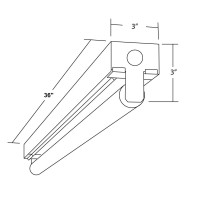 Nicor Lighting 3 Ft. Single Row T8 Fluorescent Linear Strip Light Fixture (10391Eb),White