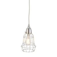 Silver Wire Barrel Pendant Light