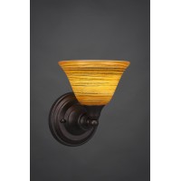 Wall Sconce Shown In Bronze Finish With 7 Firre Saturn Glass