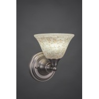 Wall Sconce Shown In Brushed Nickel Finish With 7 Italian Marble Glass