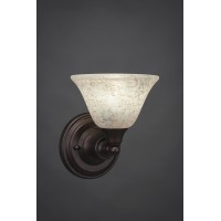 Wall Sconce Shown In Bronze Finish With 7 Italian Marble Glass