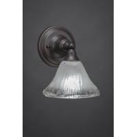 Wall Sconce Shown In Dark Granite Finish With 7 Frosted Crystal Glass