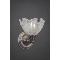 Wall Sconce Shown In Brushed Nickel Finish With 7 Italian Ice Glass