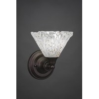 Wall Sconce Shown In Bronze Finish With 7 Italian Ice Glass