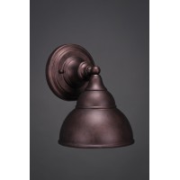 Wall Sconce Shown In Bronze Finish With 7 Double Bubble Metal Shade