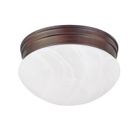 Capital Lighting 5676Bb Scott White Faux Alabaster Glass Flush Mount, 1-Light 60 Watt, 5