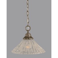 Chain Hung Pendant Shown In Brushed Nickel Finish With 12