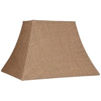 Natural Burlap Medium Rectangle Lamp Shade 8