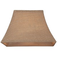 Natural Burlap Medium Rectangle Lamp Shade 8