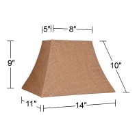 Natural Burlap Medium Rectangle Lamp Shade 8