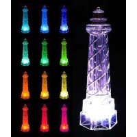 Solaration 1028 Solar Powered Lighthouse Garden Stake Light For Outdoor Living