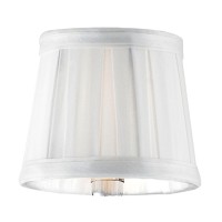 Donaldson Mini Shade In Pleated Pure White Faux Silk