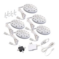 Westek Led52Hb Led Slimline Puck, White, 5-Pack