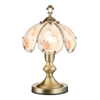 Ok Lighting Ok-603Ab-Ca3 1425-Inch Touch Lamp With Cat Theme, Antique Bronze